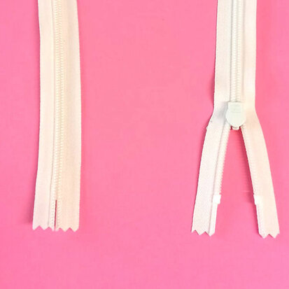 Invisible zipper EXTRA strong and sturdy OFFWHITE 75cm long closed end Size 56 YKK - WHILE STOCK LASTS