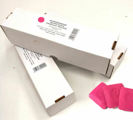 Kleermakerskrijt rood / roze doos 25 stukjes - Tailors chalk red or pink box 25 pieces