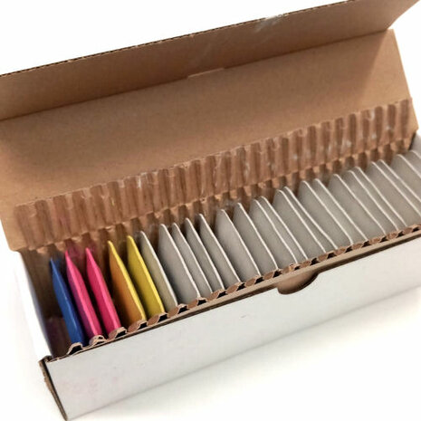 Tailors chalk assorted colours and white box 25 pieces - contains 25x white, 1x blue, 2x yellow and 2cred tailors chalk