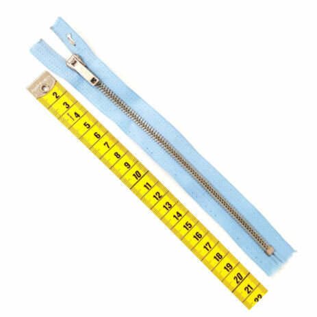 Broek-rokrits 20cm lang LICHTBLAUW - niet deelbaar metaal grof maat 5 Optilon