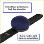 Professioneel speldenkussen Donkerblauw voor op de arm met kliksluiting BOHIN - Blauw kussen, zwarte rand en armband