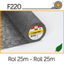 F220 zwart rol 25 meter